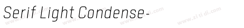 Serif Light Condense字体转换
